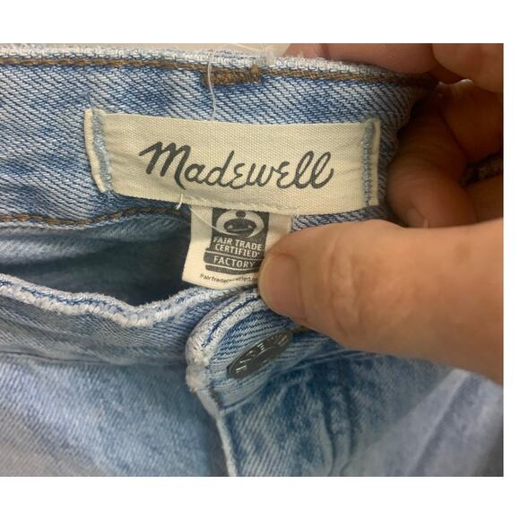 Madewell THE DAD Jean 100% Cotton NON STRETCH Ripped Edition sz 33 NWT - Picture 6 of 16